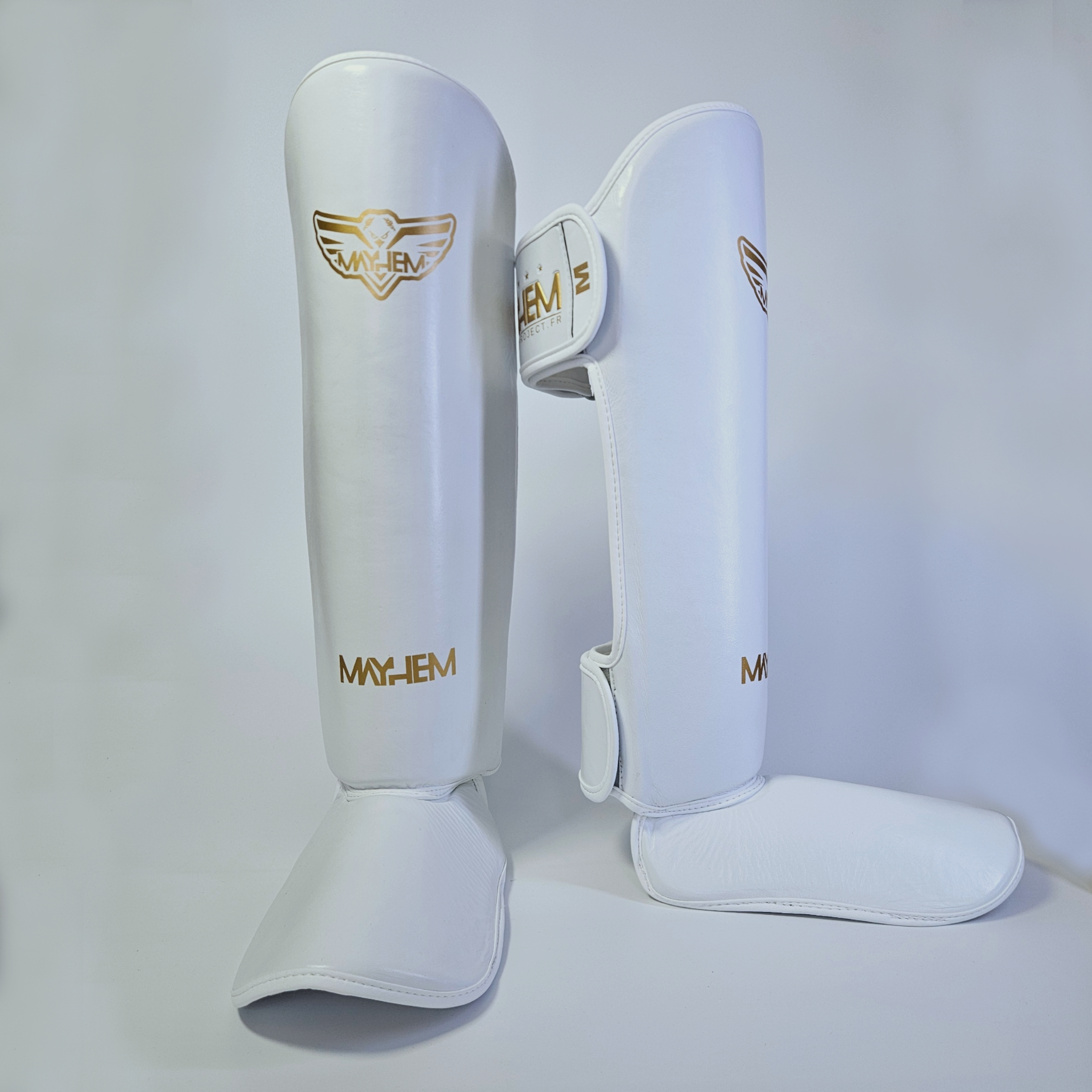 Protèges Tibias : Mayhem L1X Striker Blanc