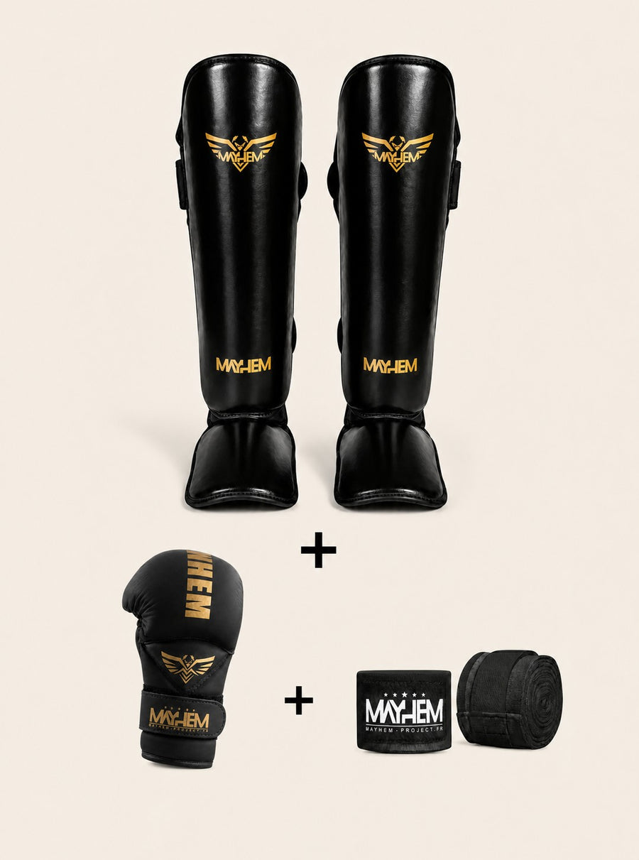 Pack MMA : STYX + Protège-tibias L1X + Bandes offertes